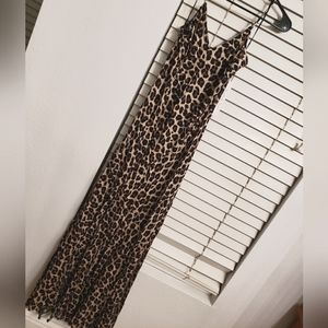 NEW Leopard spaghetti strap Maxi Dress